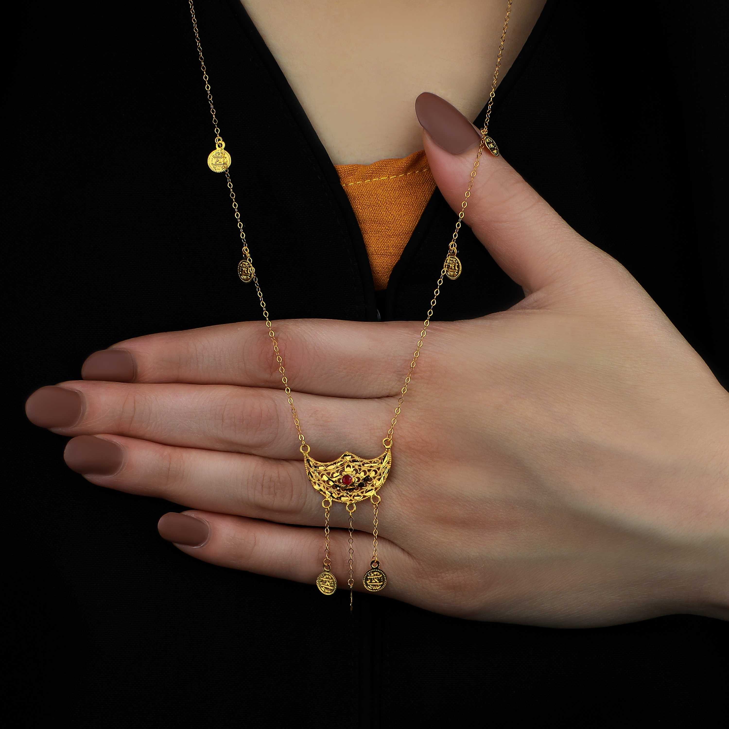 21 karat gold necklace, Turkish made - (H-0747)